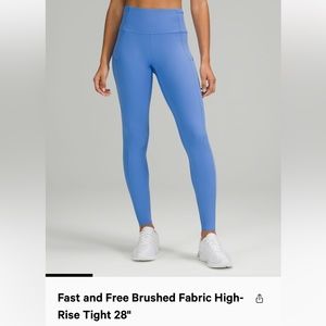 Lululemon Fast and Free High Rise Tight 28”